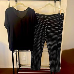 Maternity pajamas - size XL black & white